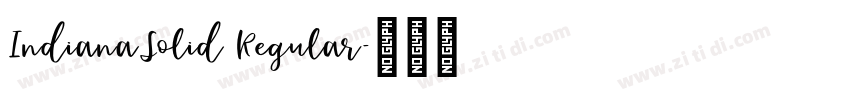 IndianaSolid Regular字体转换